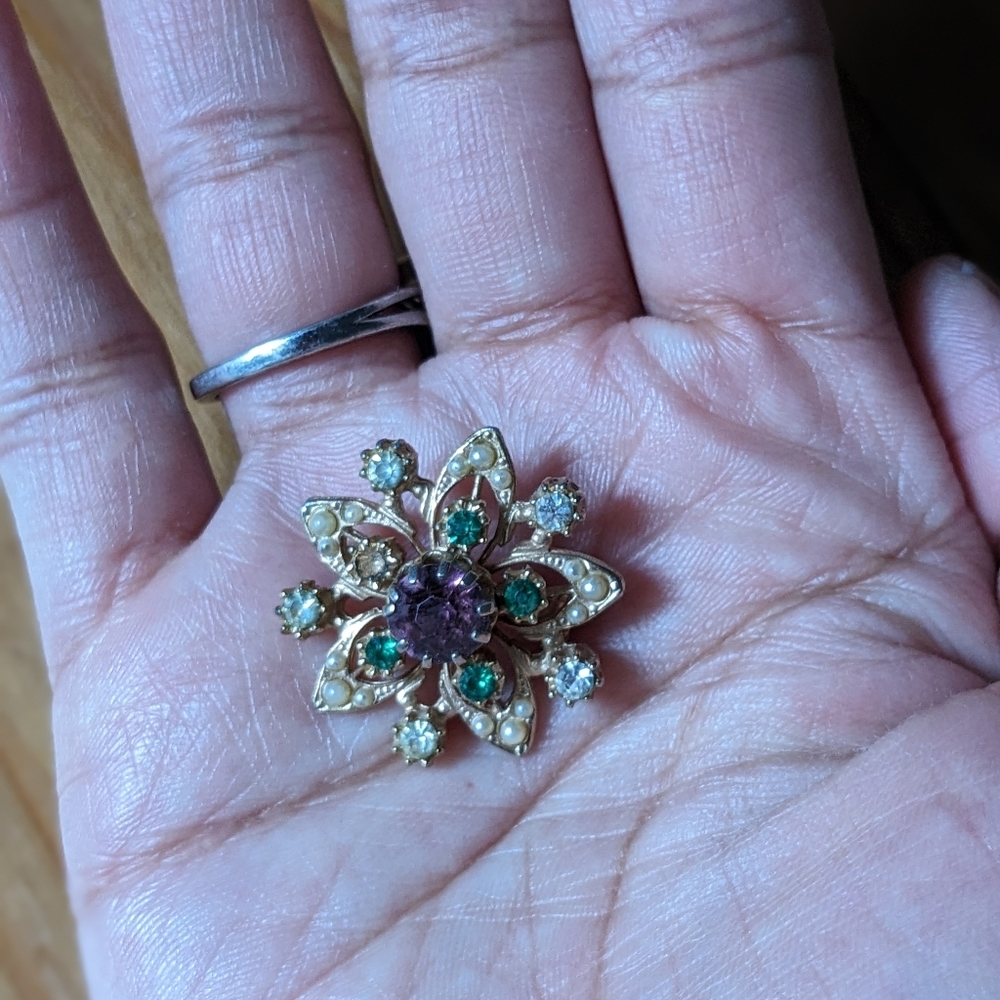 Vtg Rhinestone Pin - Picture 2 of 3